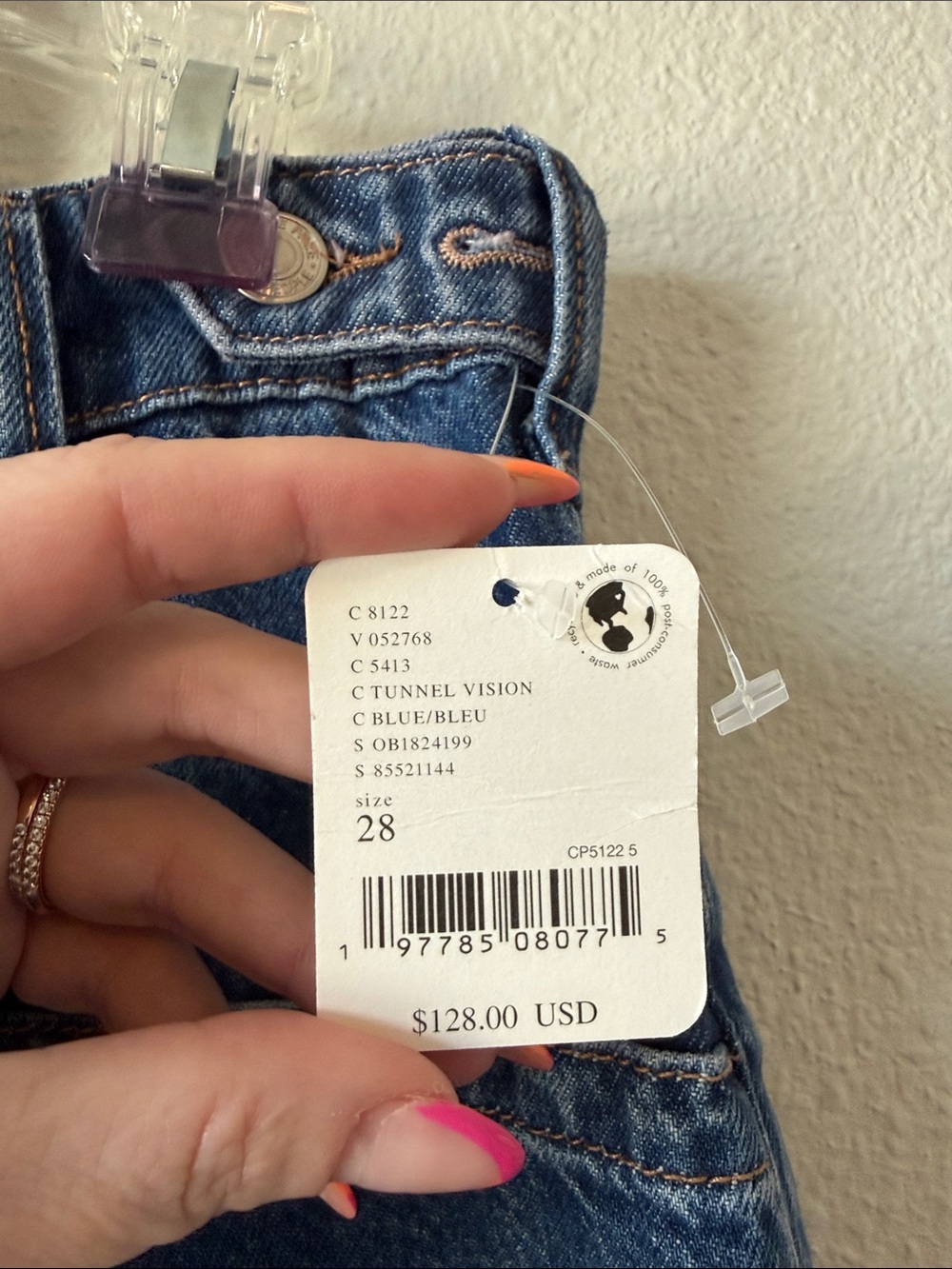 We the Free Palmer Cuffed Tunnel Vision Jeans NWT - Picture 4 of 6